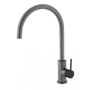 Kaya Sink Mixer, Gun Metal With Matte Black Handle